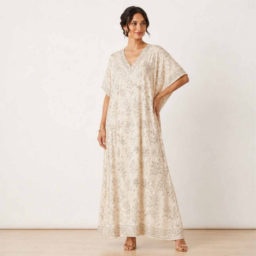 Desenli Yazlık Kaftan