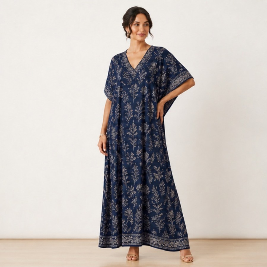 Desenli Yazlık Kaftan