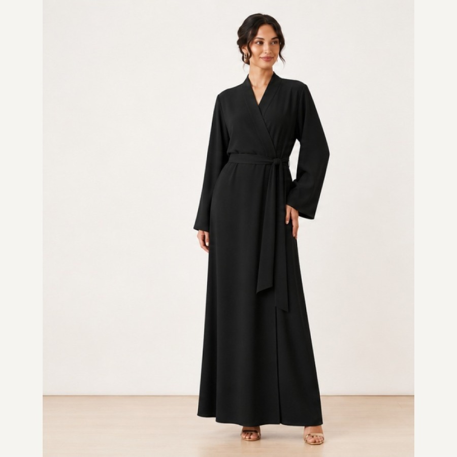 Minimal Kuşaklı Abaya
