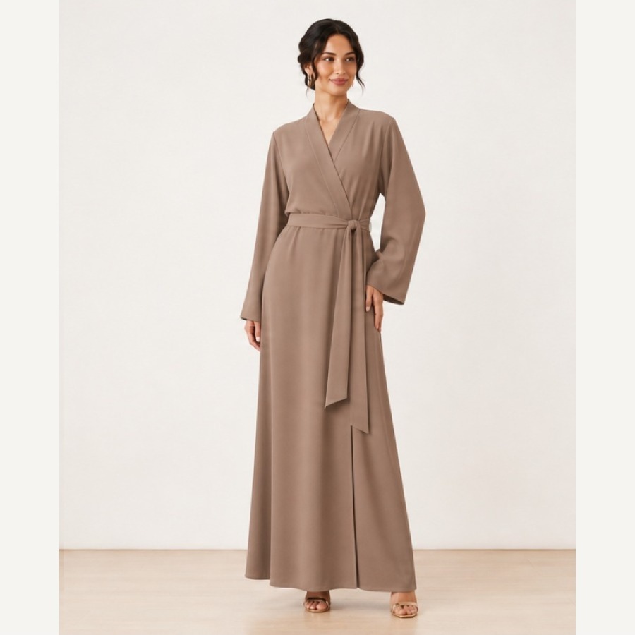 Minimal Kuşaklı Abaya
